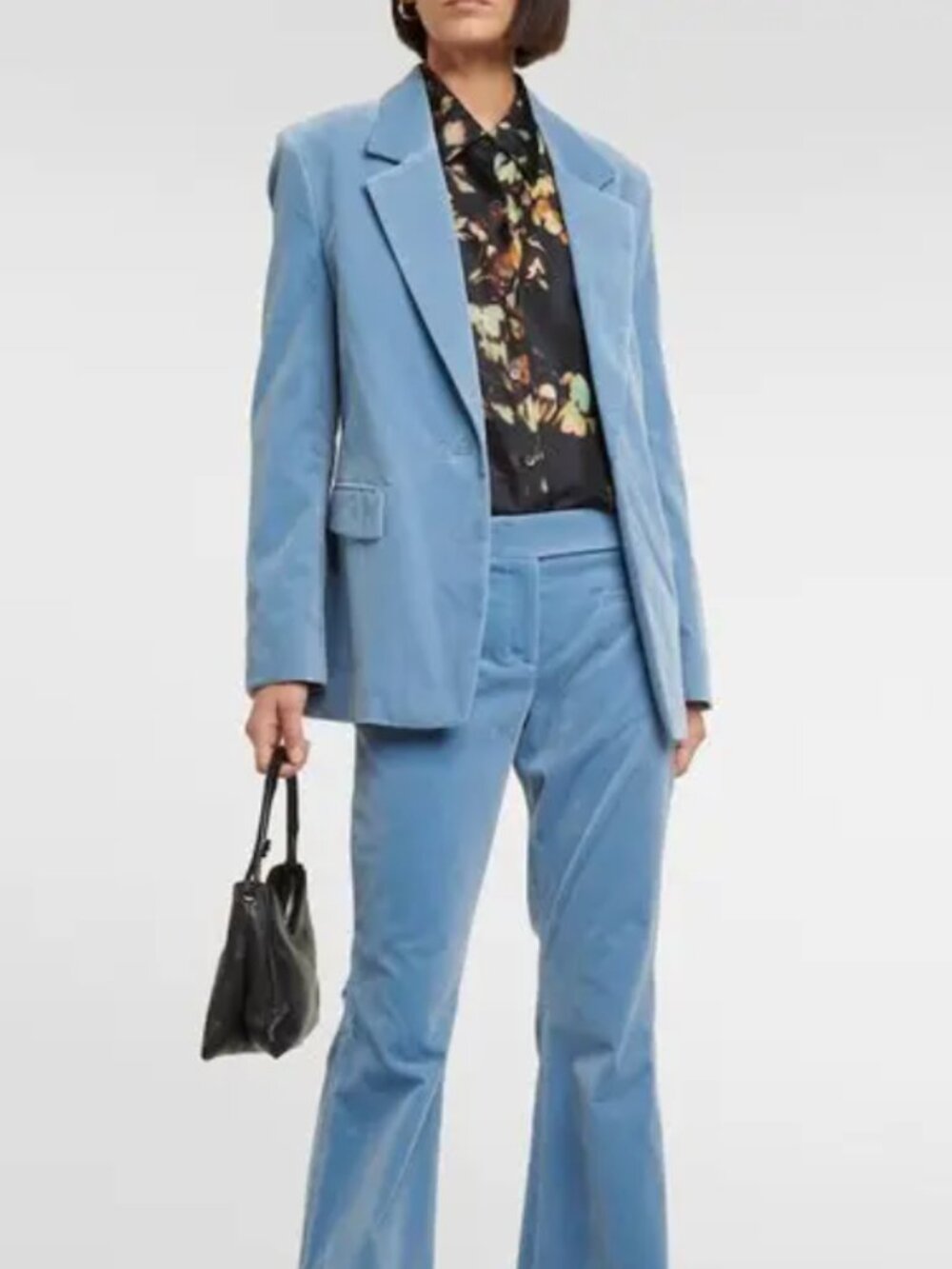 Dorothee Schumacher | Elegance Softness Velvet Blazer in Shaded Blue